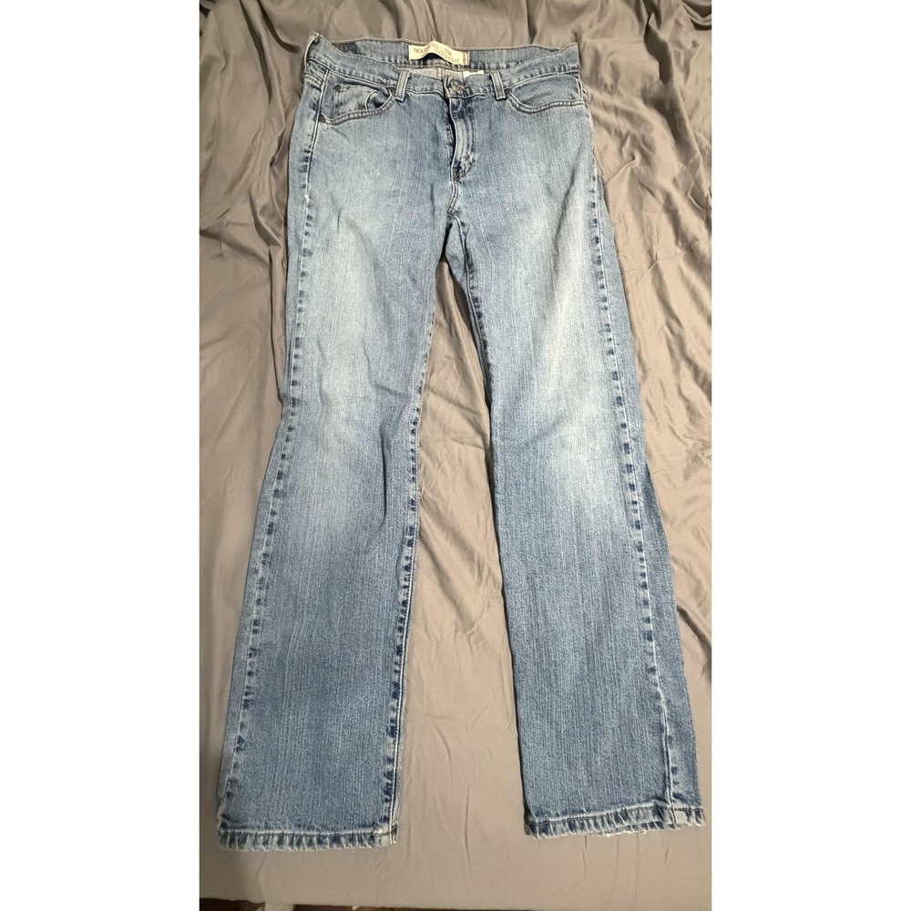 Y2K VTG levi's Jeans Womens 10 Nouveau Low Straight Leg Light Wash Stretch Denim